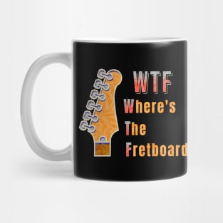 WTF Where's The Guitar Fretboard Mug